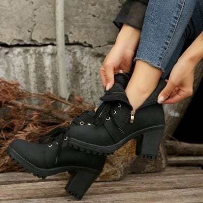 Ladies' Leather Heel Boots