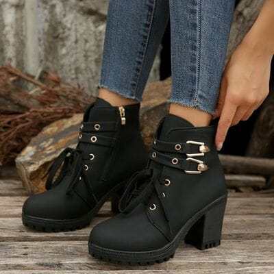 Ladies' Leather Heel Boots