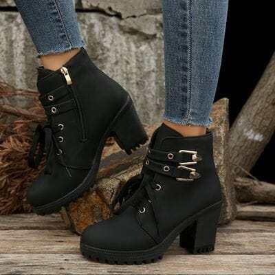 Ladies' Leather Heel Boots