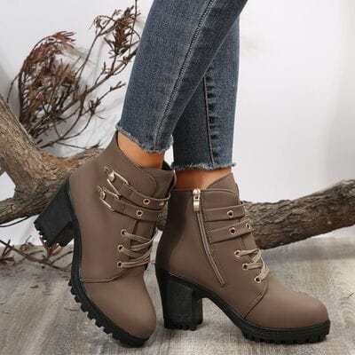 Ladies' Leather Heel Boots