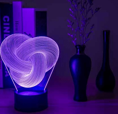 LED 3D Night Light Colorful Table Lamp ...