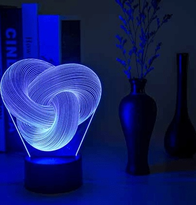 LED 3D Night Light Colorful Table Lamp ...