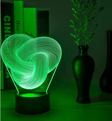 LED 3D Night Light Colorful Table Lamp ...