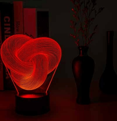 LED 3D Night Light Colorful Table Lamp ...