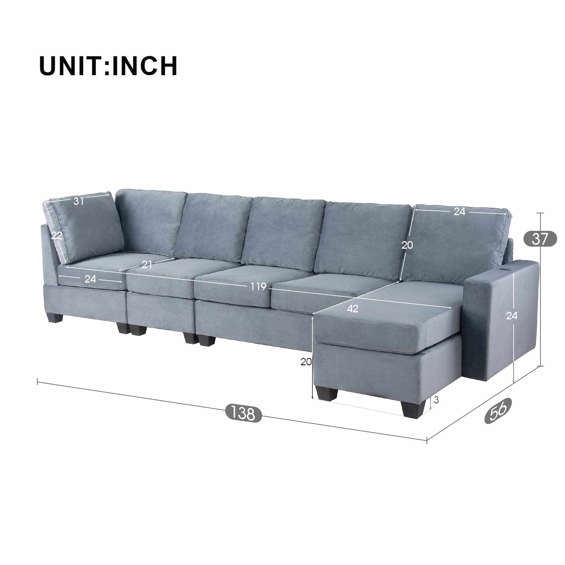 3 Pieces Living Room Furniture Set