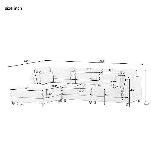 3 Pieces Living Room Furniture Set