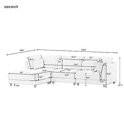 3 Pieces Living Room Furniture Set