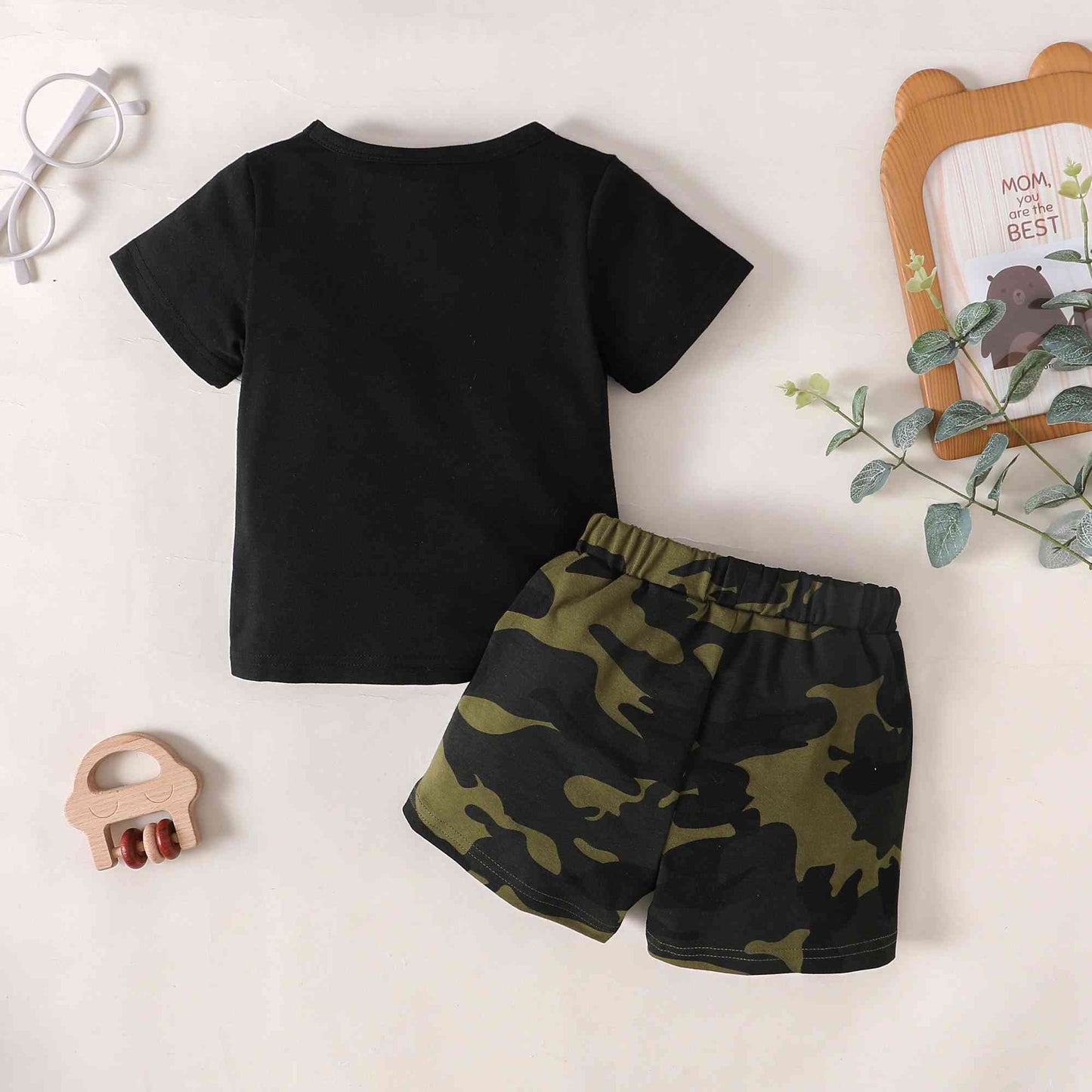 Boy Camouflage T-Shirt and Shorts Set