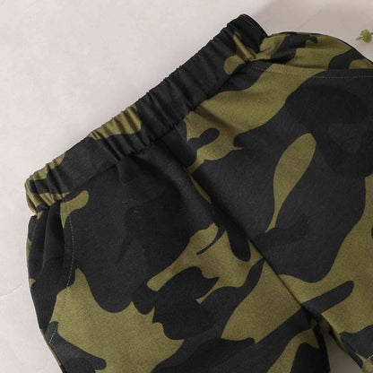 Boy Camouflage T-Shirt and Shorts Set