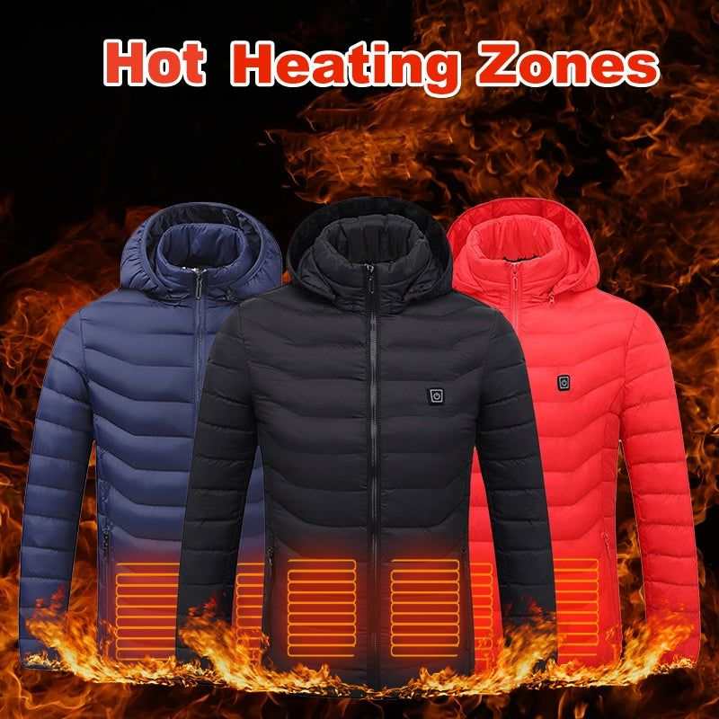 Men's Jacket Cotton heated, Thermal Clothing, USB Electric for Winter ...