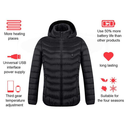 Men's Jacket Cotton heated, Thermal Clothing, USB Electric for Winter ...