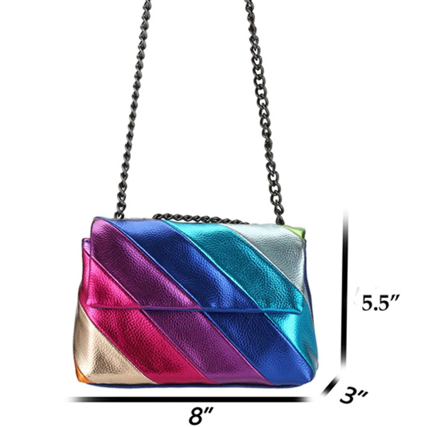 Metallic Color Cross Body Bags for Women