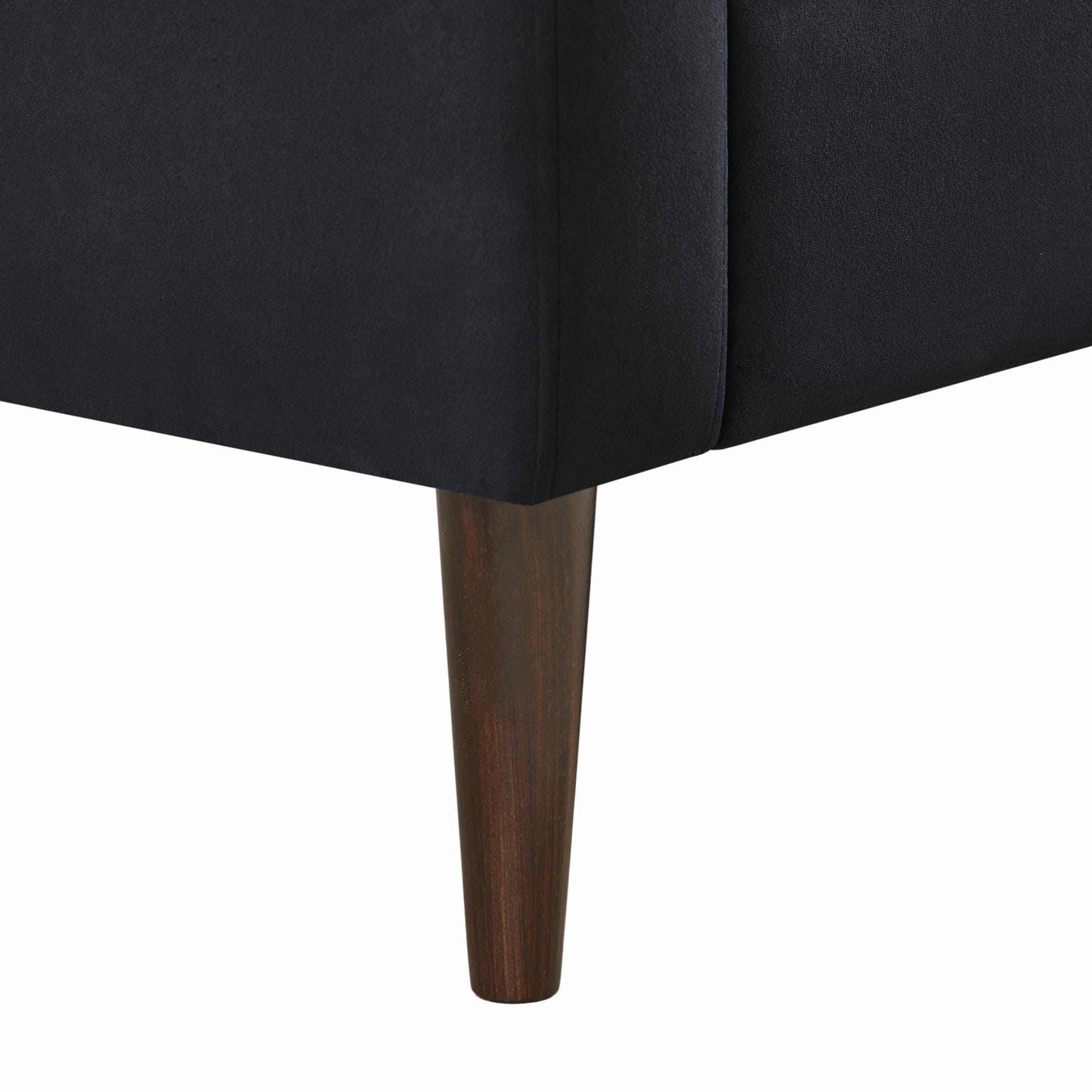 Black Modern Sofa Couch with Velvet