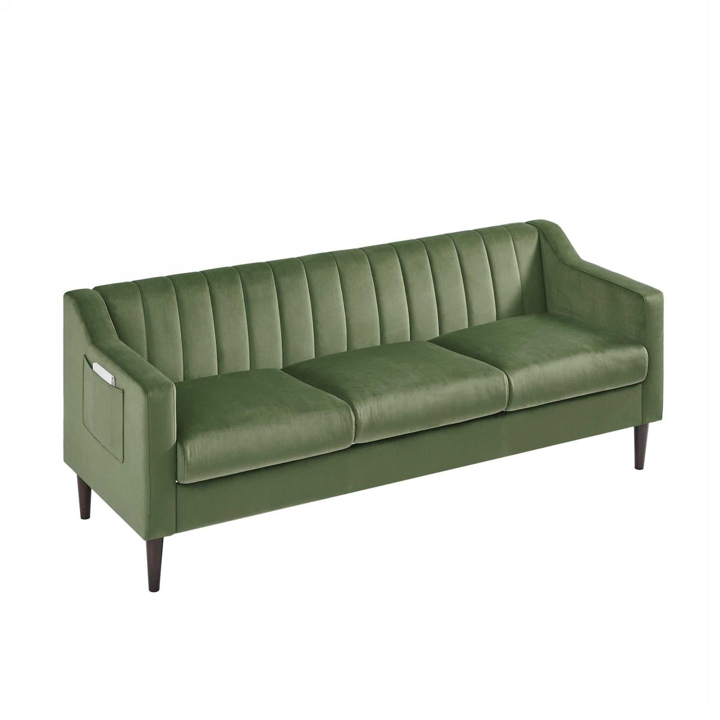 Green Modern Sofa Couch with Velvet