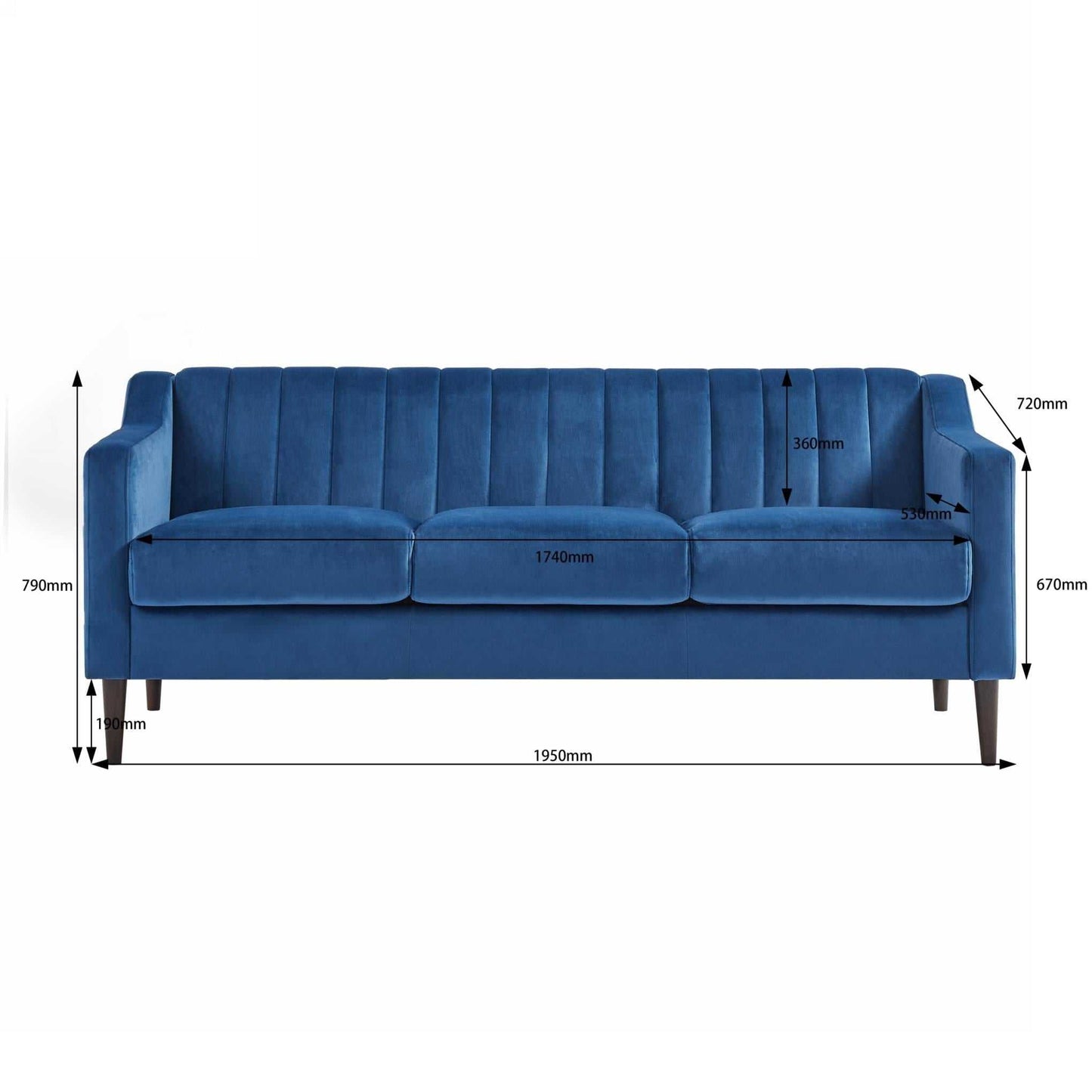 Modern Sofa Couch with Velvet