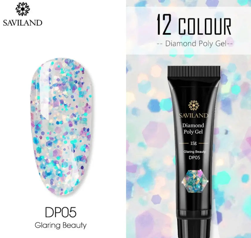 Nail Diamond Poly Gel 12 Colors ...