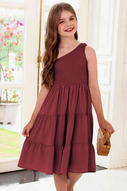 One-Shoulder Sleeveless Dress