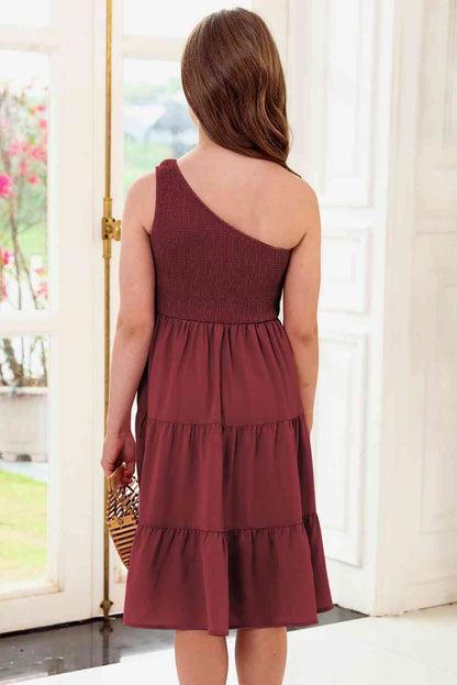 One-Shoulder Sleeveless Dress