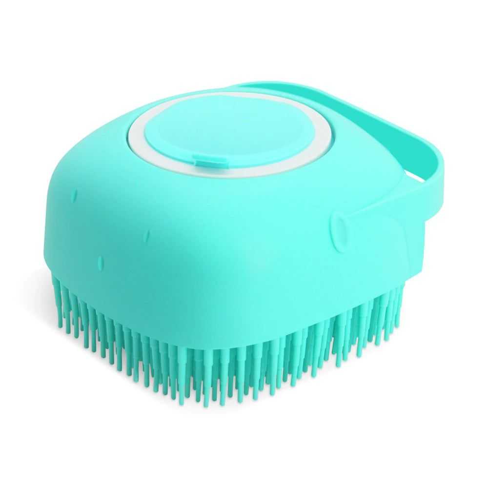 Pet Dog Shampoo Massager Brush Cat Massage Comb Grooming Scrubber Shower Brush For Bathing Short Hair Soft Silicone Brushes