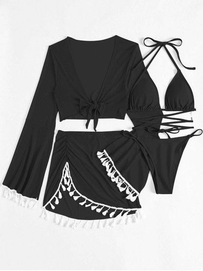 bikini skirt set four-pieces