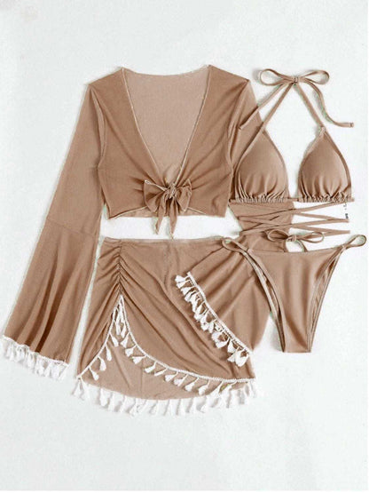 bikini skirt set four-pieces