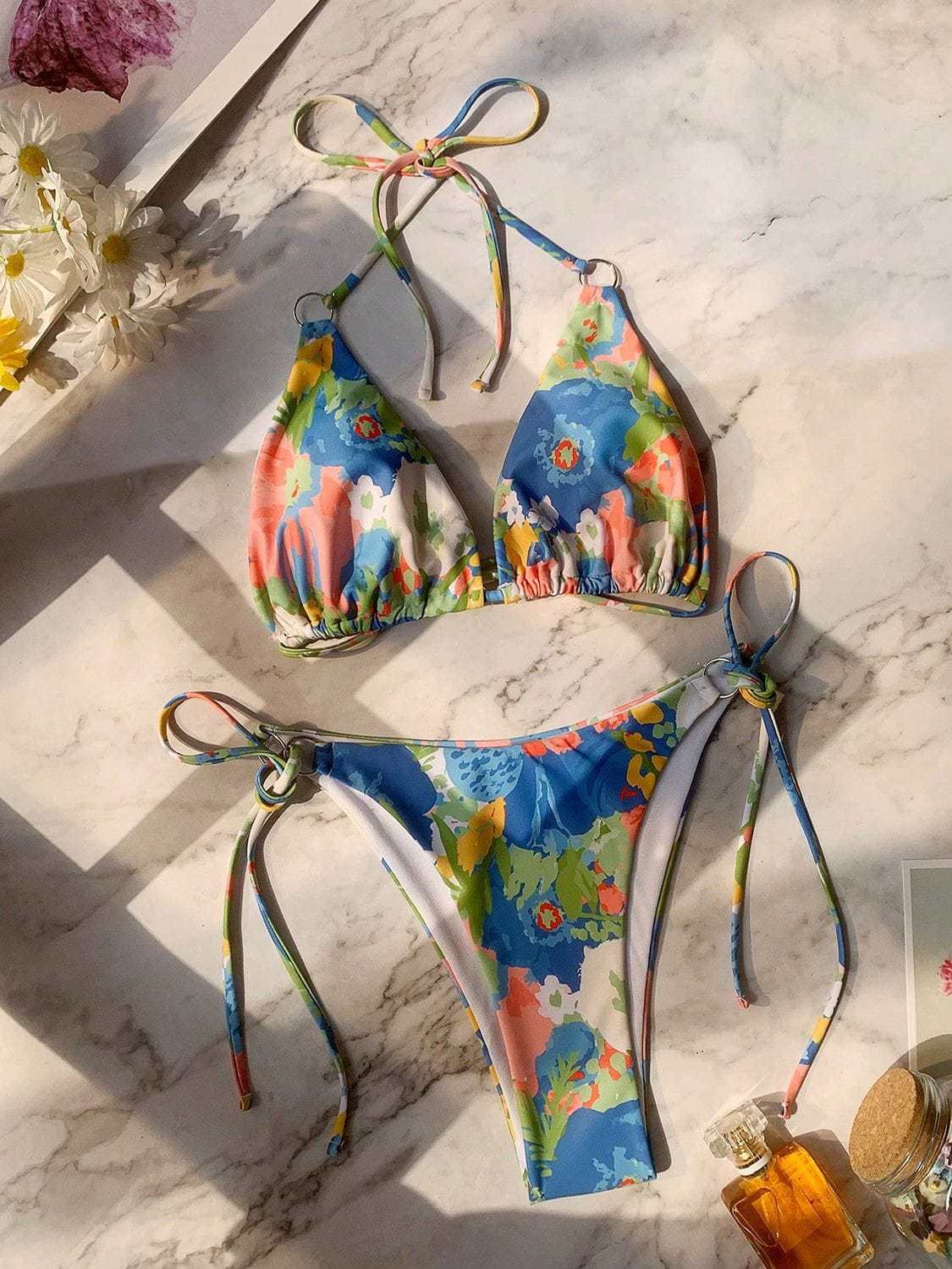 three piece bikini set