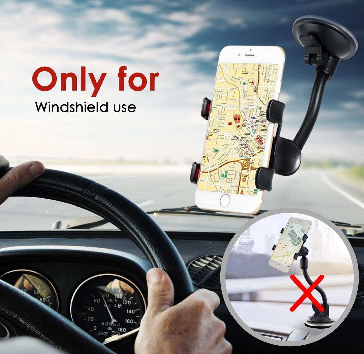 Universal Cellphones Holder Mount inside Car Windshield ...