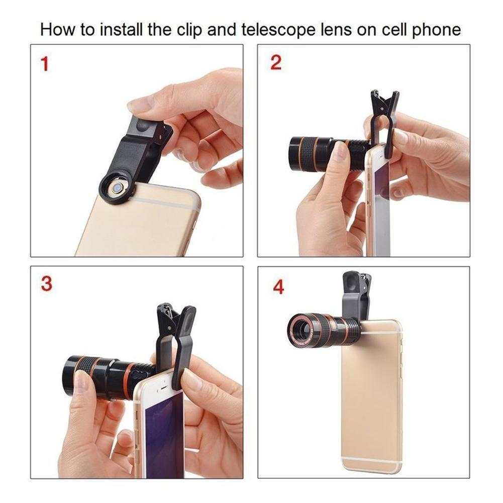 Universal Optical Zoom Telescope Camera Lens for Cellphone ...