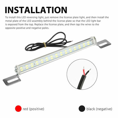 License Plate with Backup Reversing Light Bar