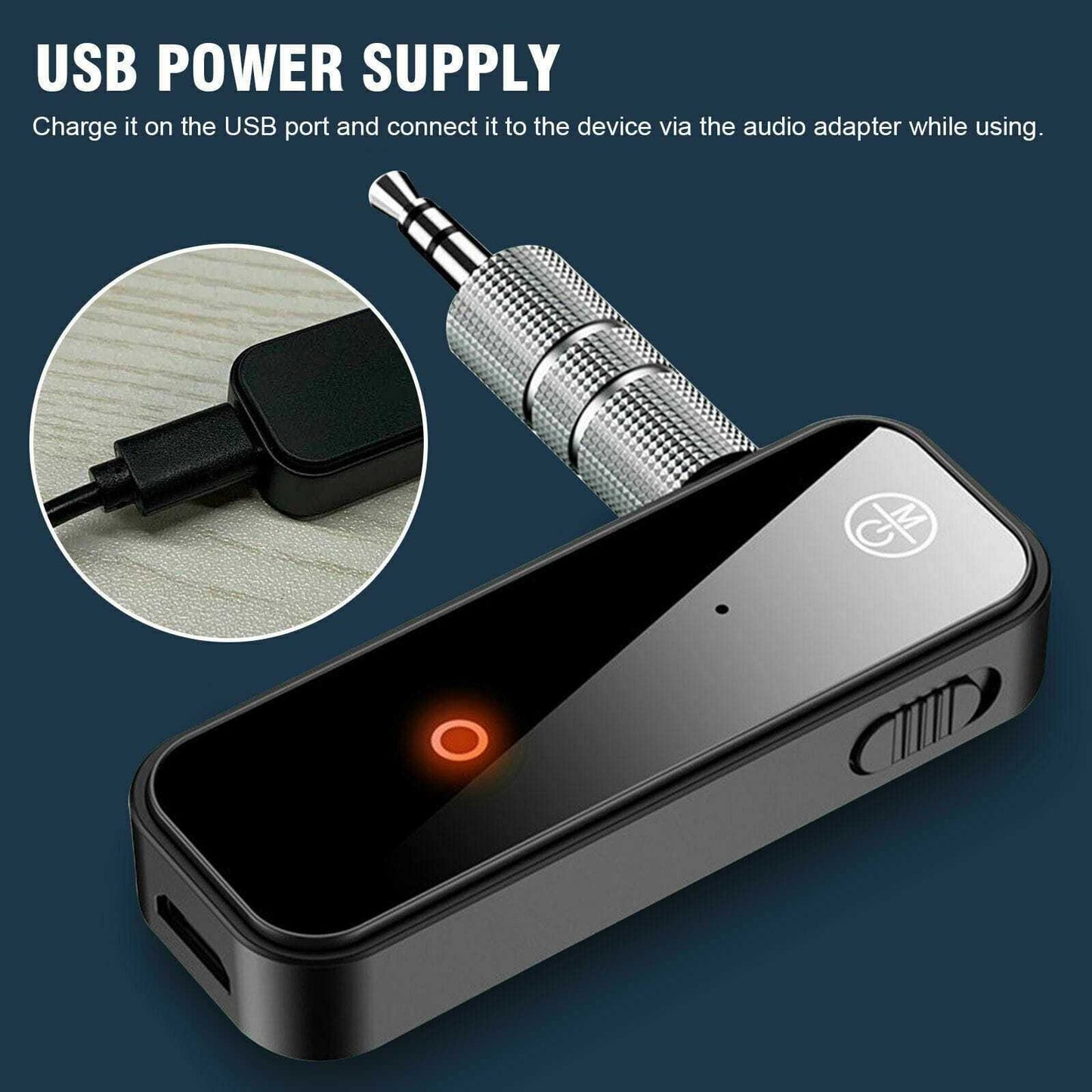 USB Wireless Bluetooth 5.0 Transmitter Receiver Music Audio Adapter 3.5mm Aux for Car / Speakers ...