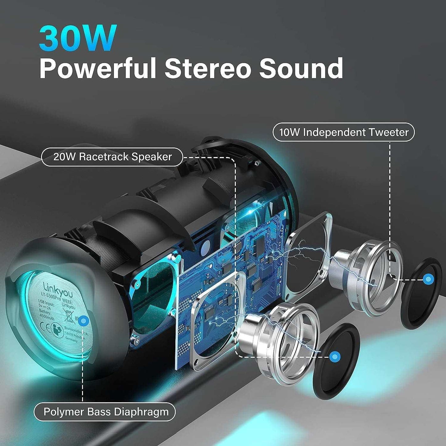 Portable Wireless Bluetooth Speaker Waterproof Shower