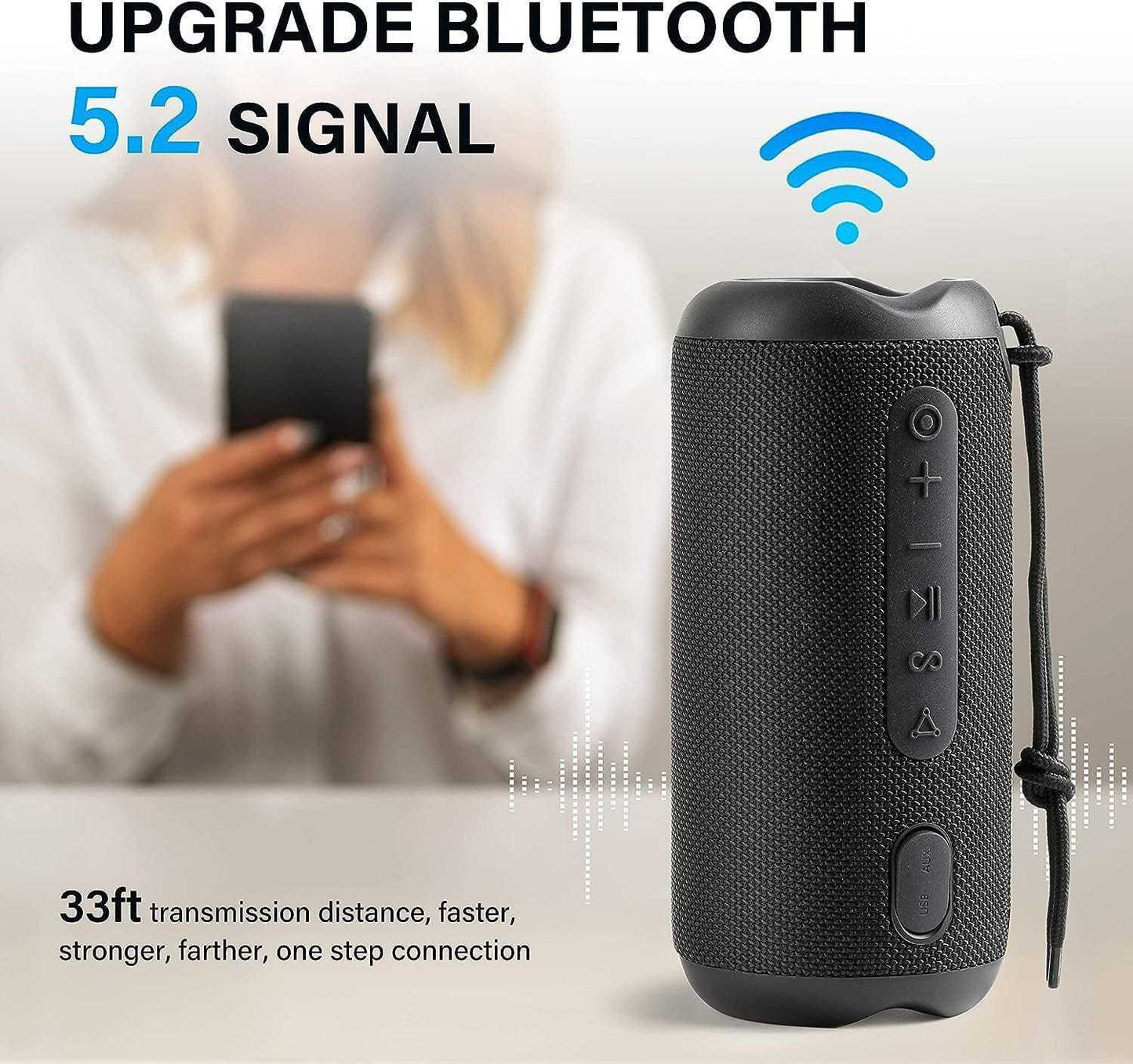 Portable Wireless Bluetooth Speaker Waterproof Shower