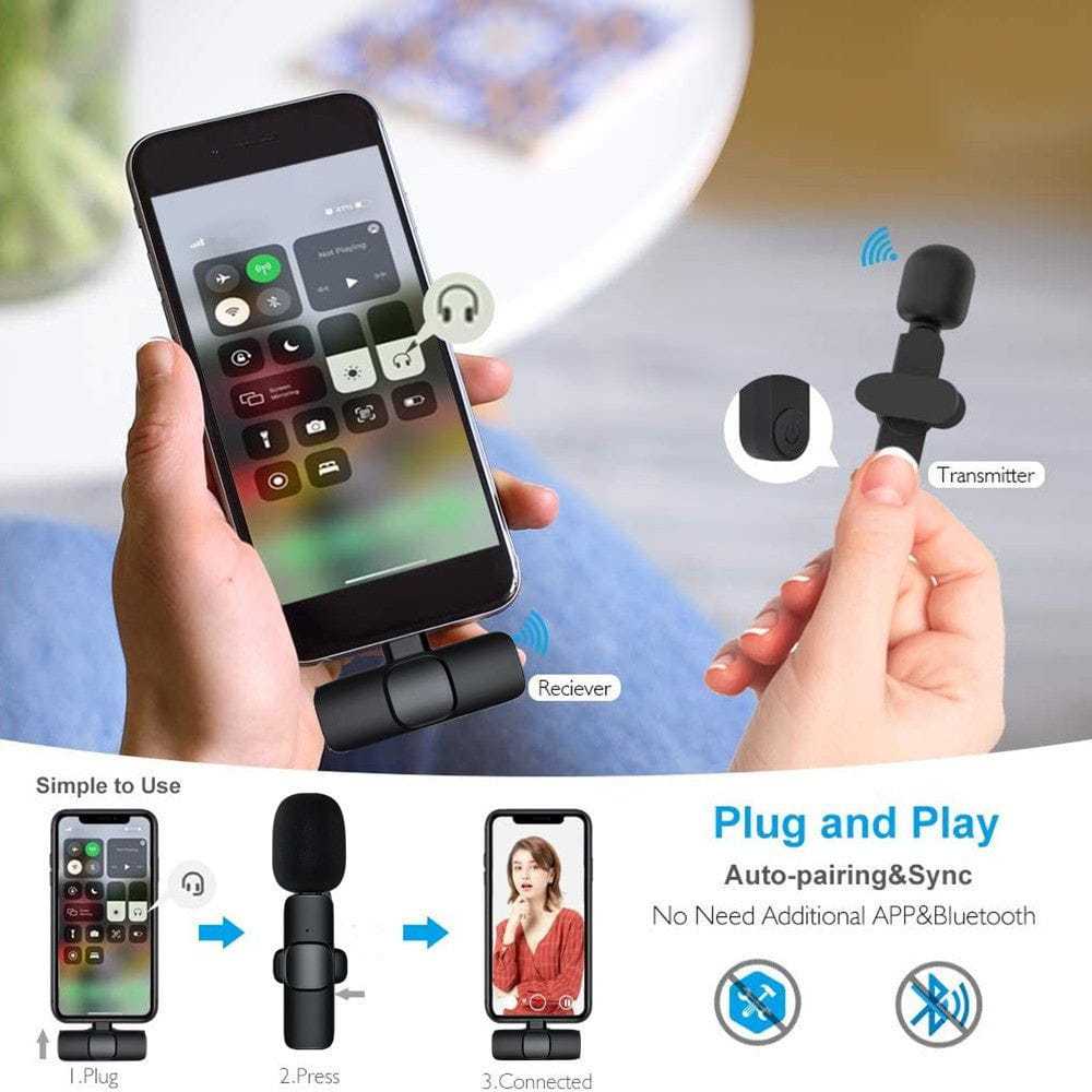 Wireless Lavalier Microphone for iPhone and Android ...