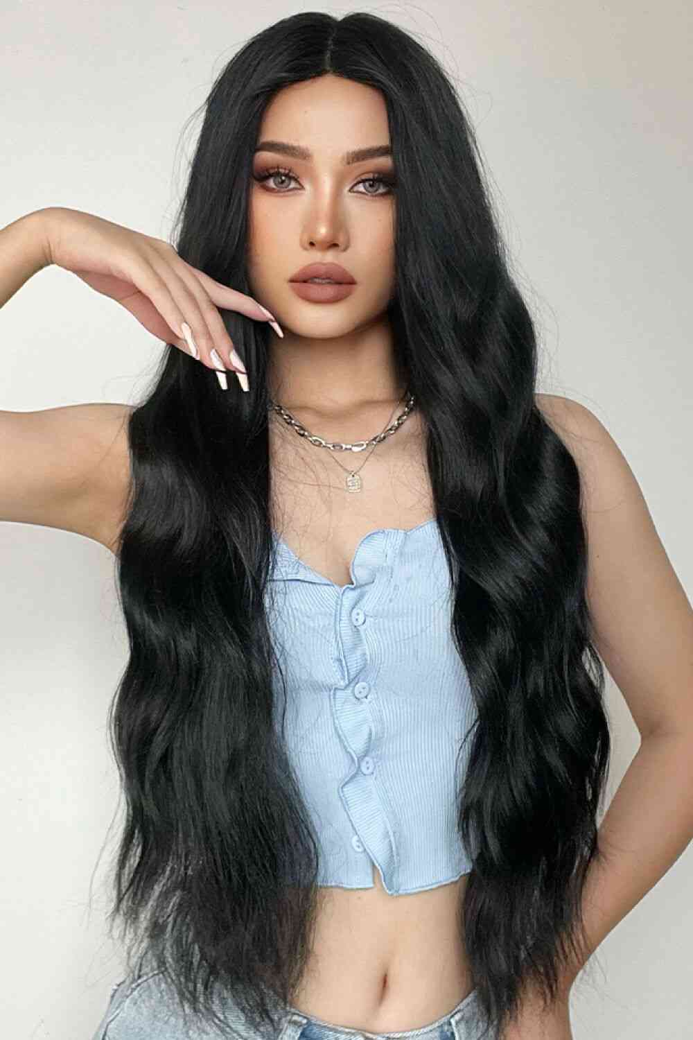 Women's Long Wave Synthetic Wig 28''