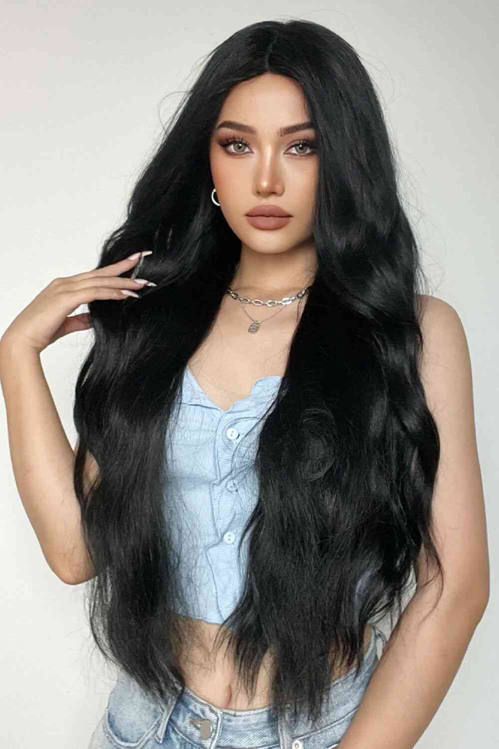 Women's Long Wave Synthetic Wig 28''